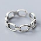 925 Sterling Silver Chain Open Ring S925 Silver - As Shown In Figure - One Size
