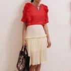 Set: Ruffled Chiffon Top + Skirt