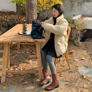 High-neck Corduroy Padding Jacket
