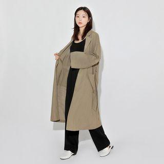 [lovb] Linen Blend Wrap Coat