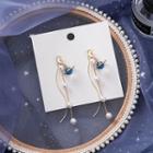 Faux Pearl Planet Fringed Earring 1 Pair - As Shown In Figure - One Size