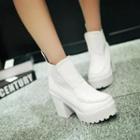 Platform Chunky-heel Short Boots