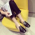 Zipper Square-toe Loafers