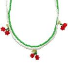 Flower Pendant Bead Layered Necklace