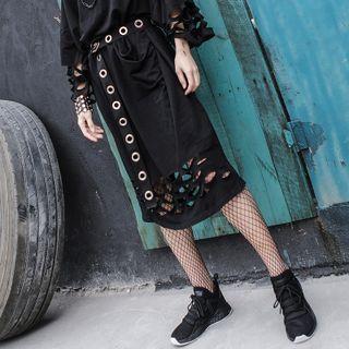 Eyelet Canvas Belt As Shown In Figure - One Size