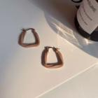Twisted Alloy Earring 1 Pair - Brown - One Size