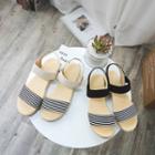 Striped Panel Sandals