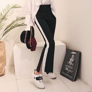Slit-hem Contrast-trim Sweatpants