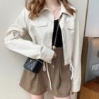 Drawstring Shirt Jacket