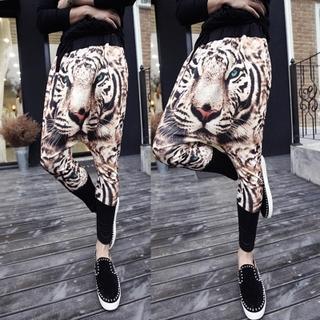 Tiger Print Harem Pants