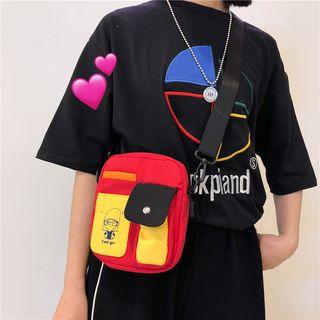Nylon Color Block Crossbody Bag