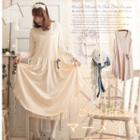 Sleeveless Crochet-front A-line Dress