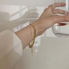 Layered Chain Bracelet 2 Layers - Chain - Gold - One Size