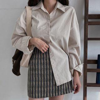 Napped Cotton Shirt In 8 Colors