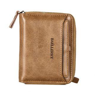 Faux Leather Zip Around Wallet