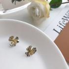 Flower Sterling Silver Earring E296 - 1 Pair - Gold - One Size