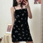 Spaghetti Strap Butterfly Dress
