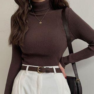 Slim Rib-knit Top In 3 Neck Designs