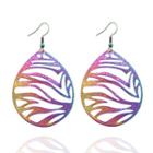 Stainless Steel Cutout Drop Earring 1 Pair - As Shown In Figure - One Size