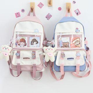 Pvc Panel Backpack / Badge / Bag Charm / Set