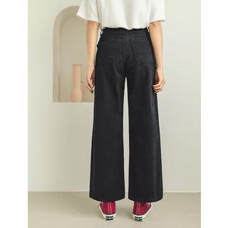 Plus Size Brushed-fleece Wide-leg Pants
