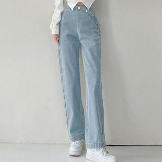 Asymmetrical Loose Fit Jeans
