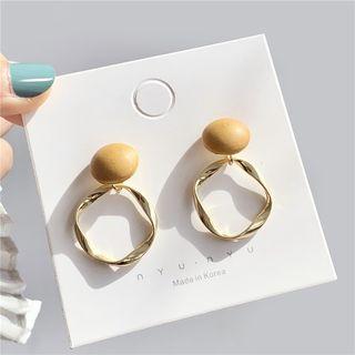 925 Sterling Silver Twisted Hoop Drop Earring 1 Pair - Earrings - One Size