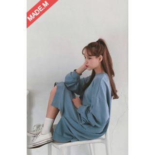 Slit-hem Midi Pullover Dress