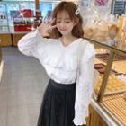 Bell-sleeve Top White - One Size