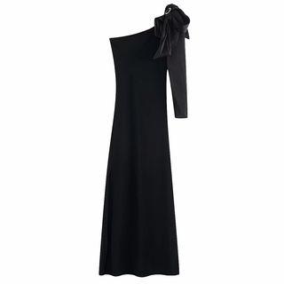 One Shoulder Maxi A-line Dress