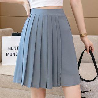 Pleated Wrap Skorts