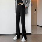 High Waist Slit Bootcut Pants