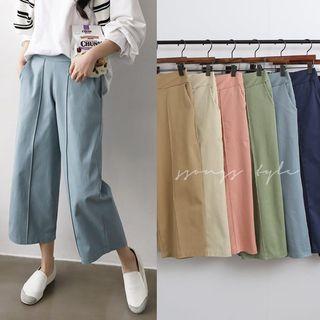 Pastel Color Wide-leg Pants