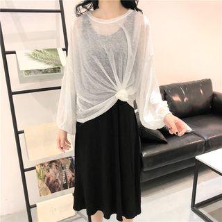 Set: Long-sleeve T-shirt + Tank Dress