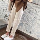 Straight-cut Cable Knit Pants