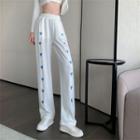 High-waist Heart Print Jogger Pants