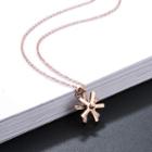 Snowflake Pendant Necklace Rose Gold - One Size