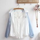 Lettering Hooded Light Jacket / Spaghetti-strap Top / Set