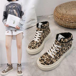 Leopard Print Ankle Boots