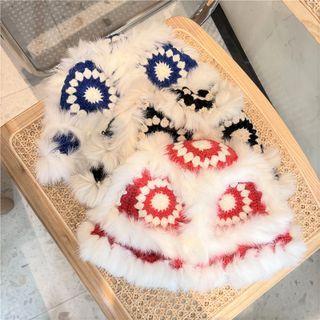 Fluffy Embroidered Beanie