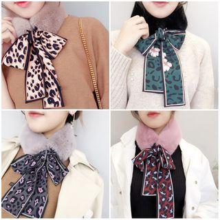 Leopard Print Light Scarf With Neck Warmer