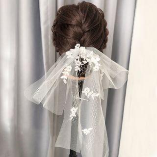 Wedding Mesh Hair Clip As Shown In Figure - One Size