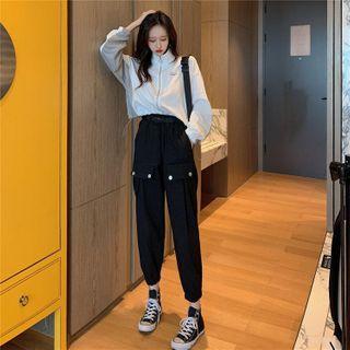 Lettering Zip Jacket / Cargo Pants