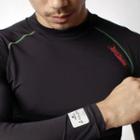 Raglan-sleeve Printed Piped Rashguard L