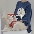 Set: Smile Print T-shirt + Band-waist Pants