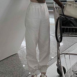 High-waist Wide-leg Jogger Jeans