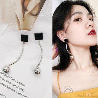 Acrylic Square Alloy Dangle Earring