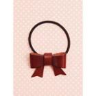 Faux-leather Bow Hair Tie
