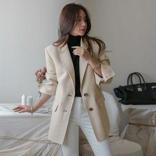 [black Label] Wool Blend Herringbone Jacket