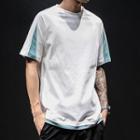 Mock Two-piece Two Tone Short-sleeve T-shirt
